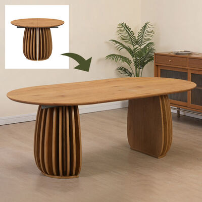 Moderno piatto in legno tavolo da pranzo espandibile mobili da pranzo arredamento nordico casa ristorante lusso tavolo da pranzo espandibile set
