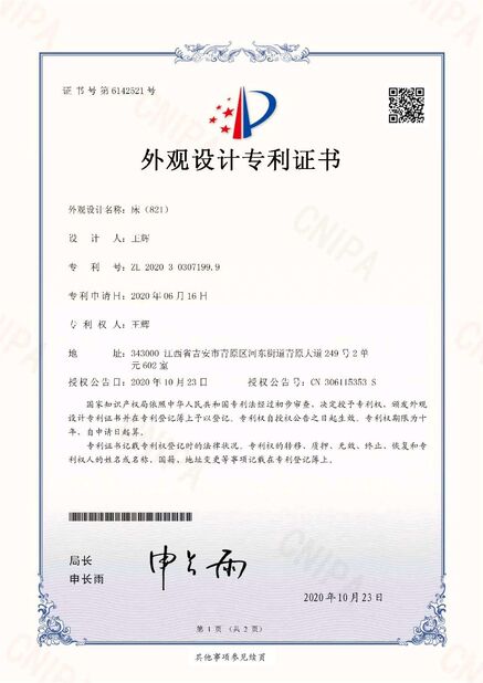 La CINA Bonvia Home  Furniture Co., Ltd. Certificazioni